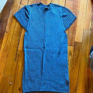 Large Express Ribbed Short Sleeve Sweater